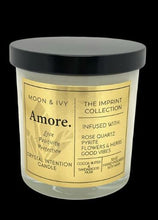 Load image into Gallery viewer, IMPRINT COLLECTION- AMORE - THE CANDLE OF LOVE - CRYSTAL INTENTION CANDLE
