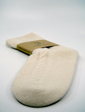 Load image into Gallery viewer, Cable Knit Cashmere Socks 100% Pure Mongolian 7 Gauge cashmere
